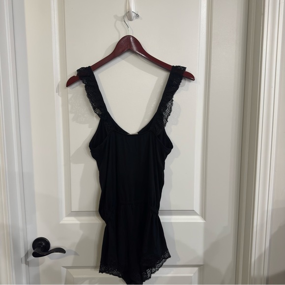 Eberjey Cecelia Enchanted Teddy PJ Pajamas in Black - Picture 9 of 9